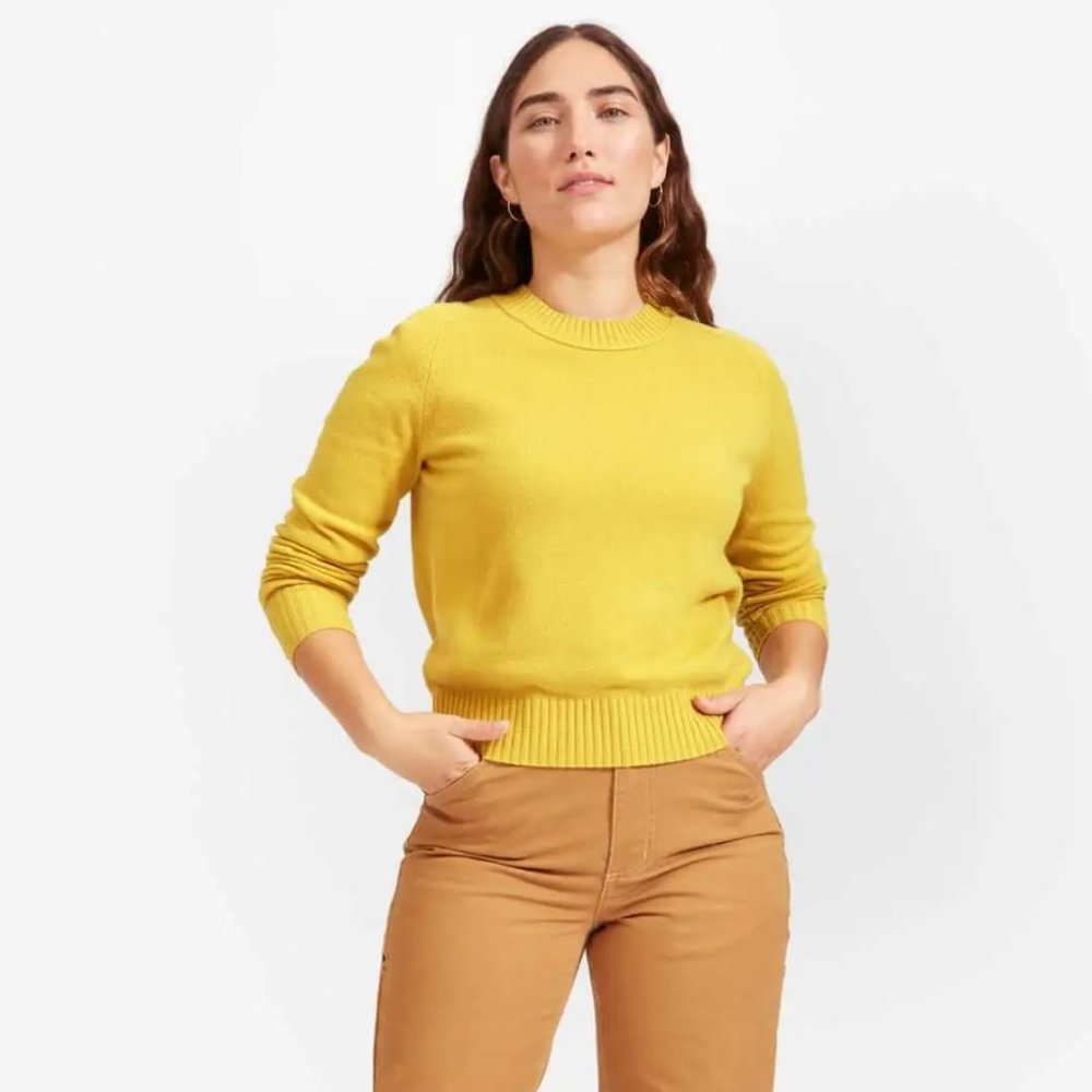 Everlane ReCashmere Crew Neck - Yellow